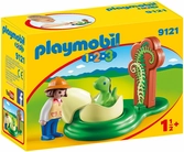 Playmobil - 9121 1.2.3 - Exploratrice et bébé Dinosaure