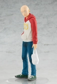 One punch man - statuette pvc - saitama oppai hoodie - 17cm