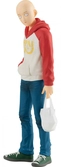 One punch man - statuette pvc - saitama oppai hoodie - 17cm