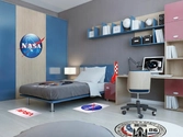 Nasa - tapis d'intérieur - diamètre 80cm - space shuttle