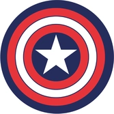 Captain america - tapis d'intérieur - diamètre 80cm - shield