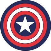 Captain america - tapis d'intérieur - diamètre 80cm - shield