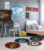 Harry potter - tapis d'intérieur - diamètre 80cm - serpentard