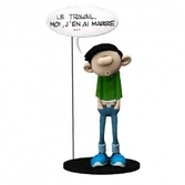 Plastoy - gaston lagaffe - figurine de collection - bulle : le travail