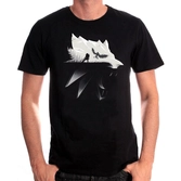 The witcher 3 - wolf silhouette black t-shirt - s