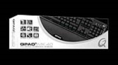 Qpad - mk-40 pro gaming membranical keyboard, aluminium, led backlit, us international layout