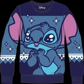 Lilo et stitch - pull de noël bleu l