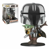 Figurine Pop! Star Wars n°380 The Mandalorian With The Child - 25 cm