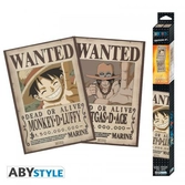 One piece - wanted luffy & ace - set de 2 posters '52x38'