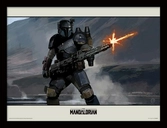 Star wars - the mandalorian : shoot - impression encadrée 30x40cm