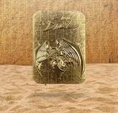 Yu-gi-oh! - dragon ailé de ra - carte métal plaquée or 24k ltd