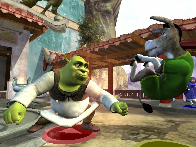 Включи глент играет в шрека. Шрек супер слэм 2. Шрек файтинг игра. Шрек супер слэм. Shrek SUPERSLAM герои.