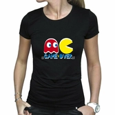 Pac-man - tshirt "game over" femme mc black m