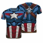 Marvel - tshirt réplique captain america homme l
