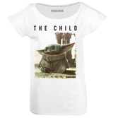 The mandalorian - t-shirt blanc femmes logo the child - m